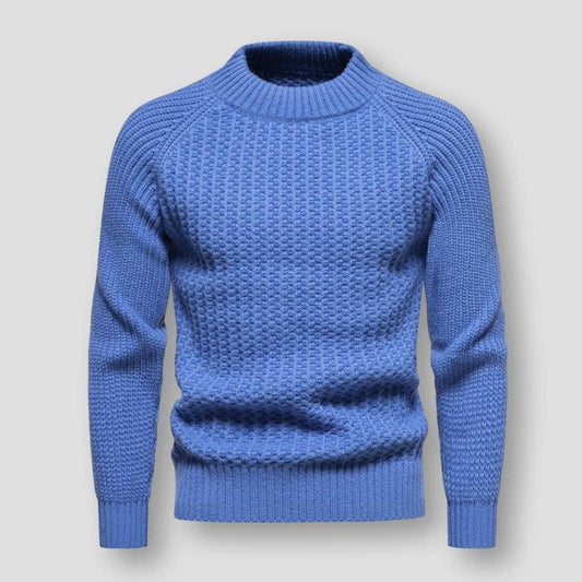 Pull texturé à col montant pour homme - Image 1
