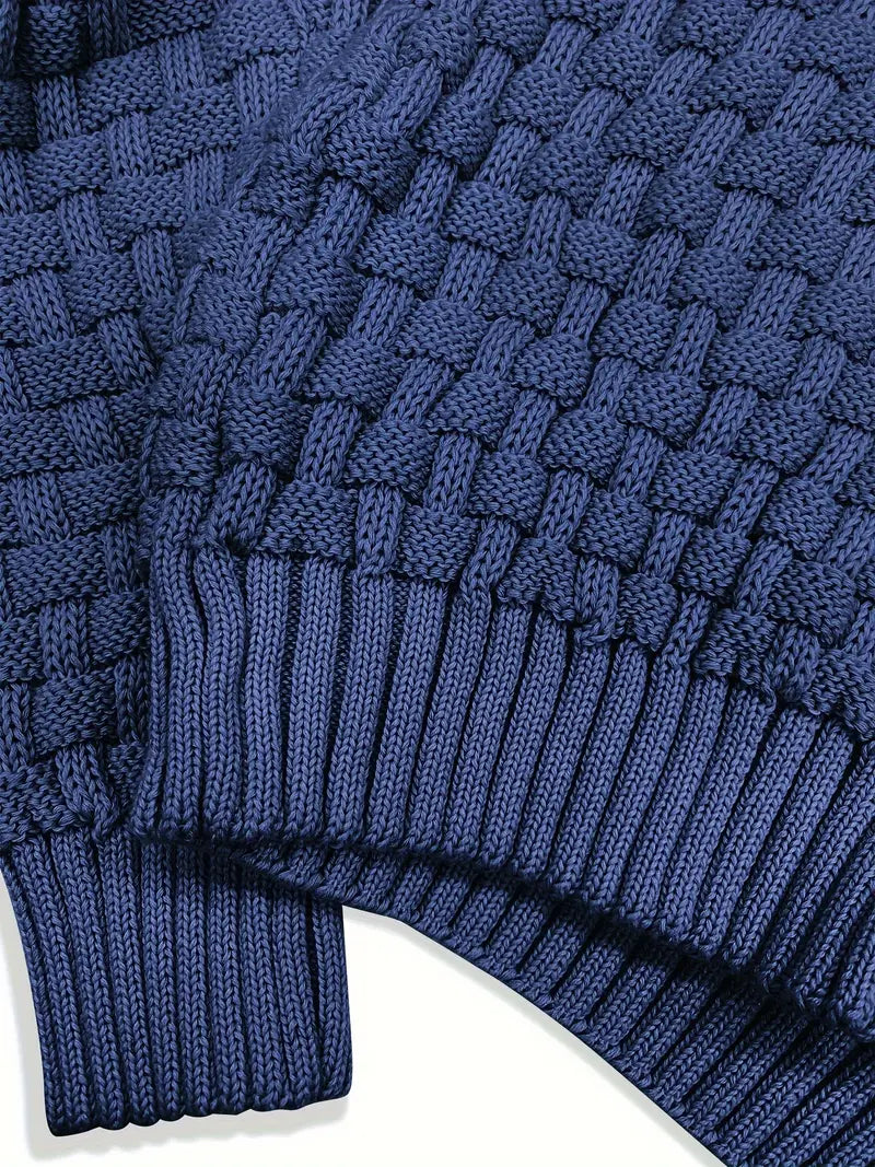 Pull texturé à col châle pour homme - Image 4