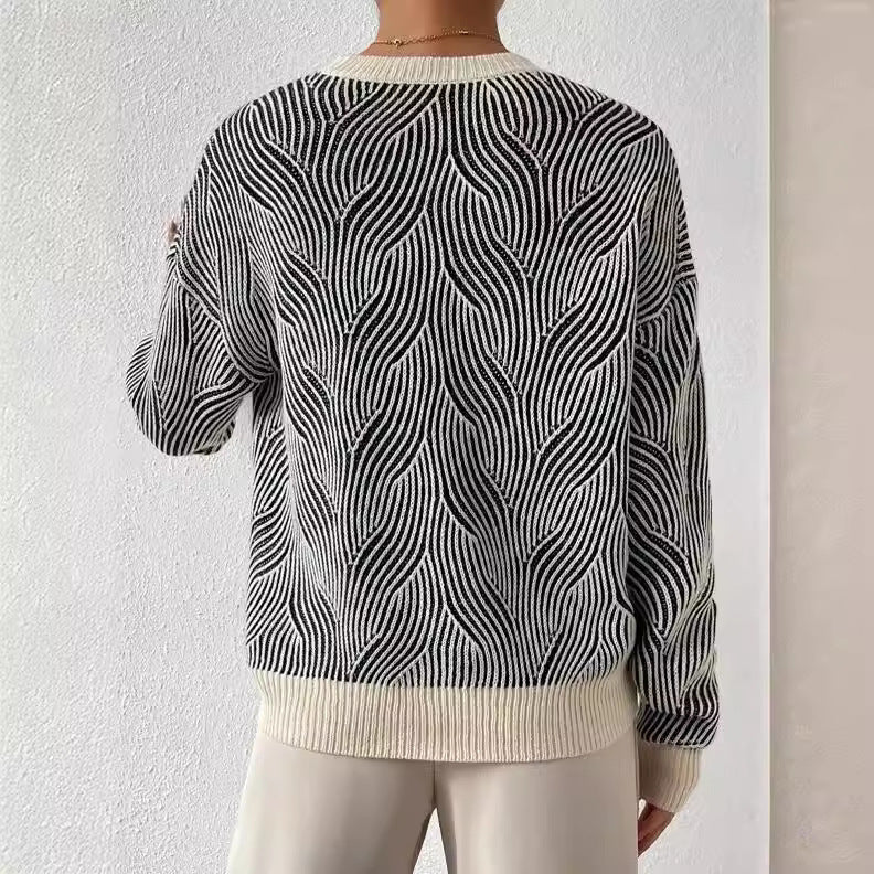 Pull ample à motifs pour femme - Image 3