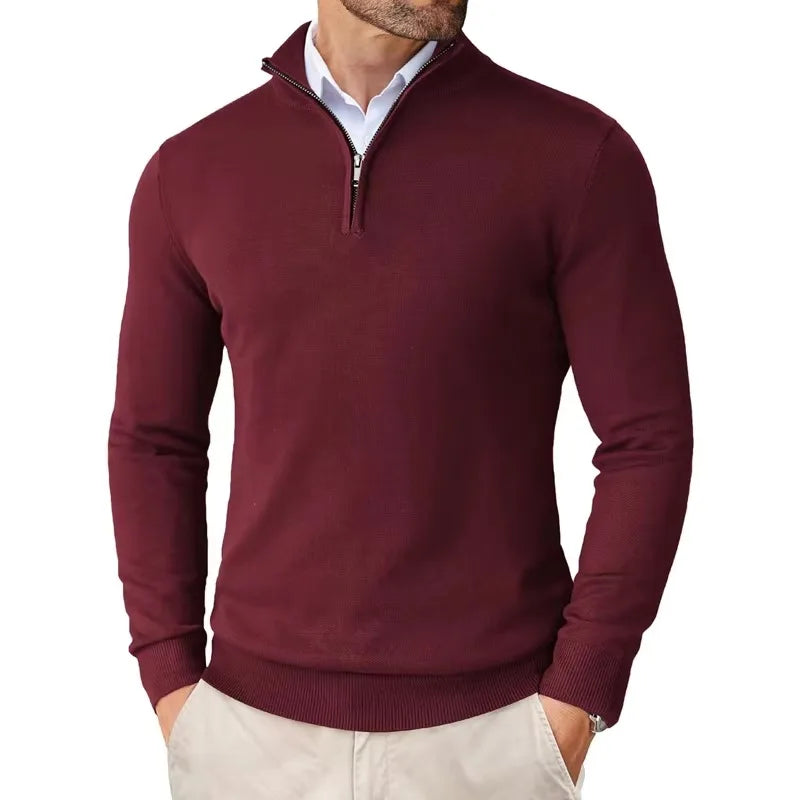 Pull Homme Col Zippé 1/4 - Image 2