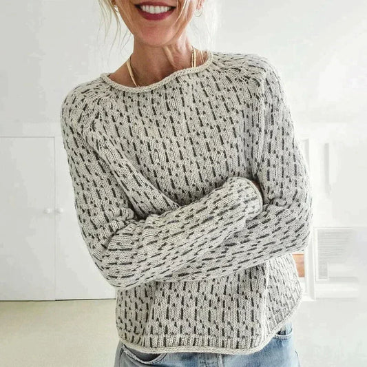 Pull à Manches Longues à Motifs pour Femme - Image 1