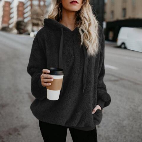 Veste Pull-Over Femme à Capuche en Molleton - Image 2