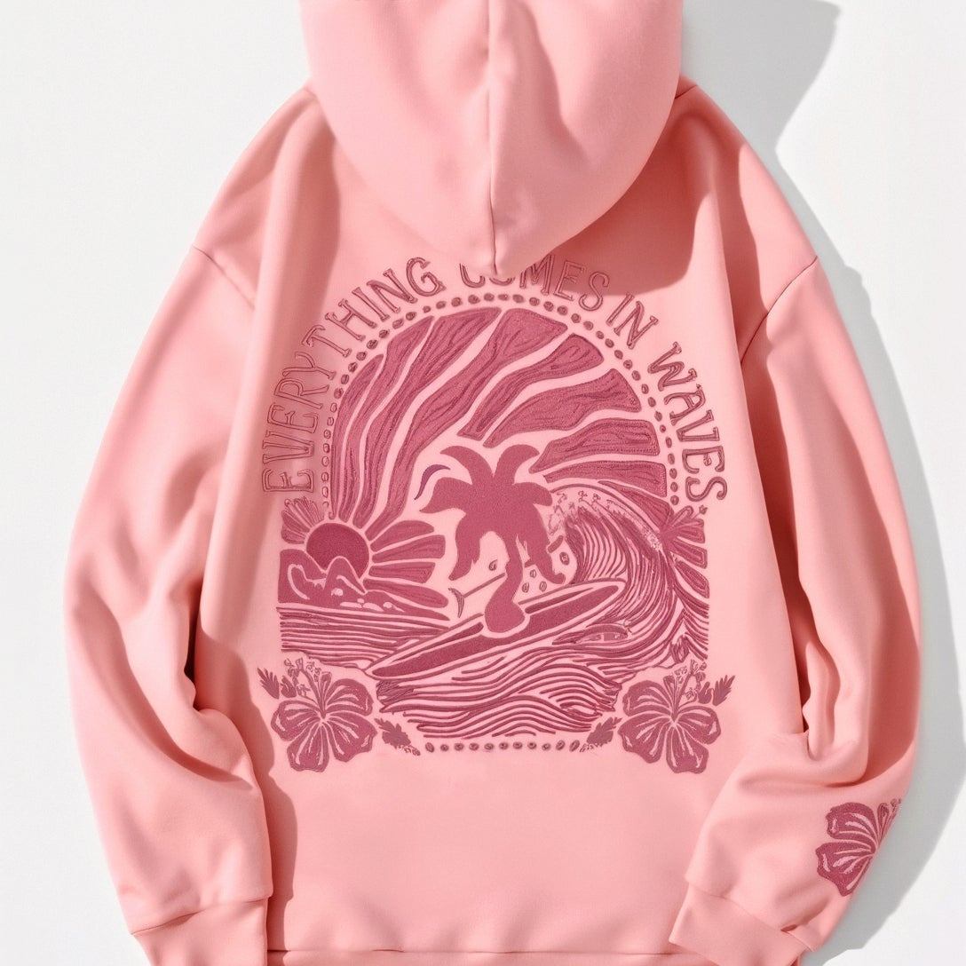 Sweat à Capuche Graphique Oversize Femme - Image 5