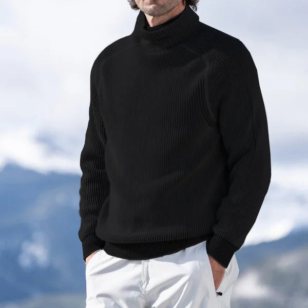 Pull à col roulé côtelé pour homme - Image 2