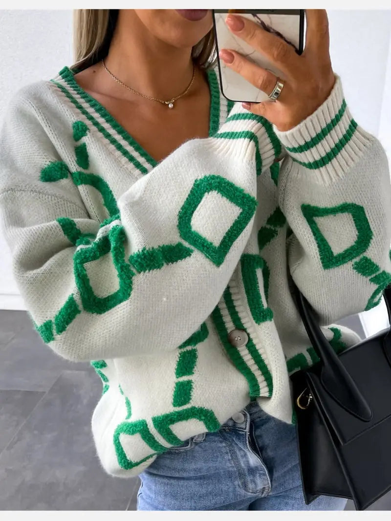 Pull Femme Boutonné Col en V - Image 6
