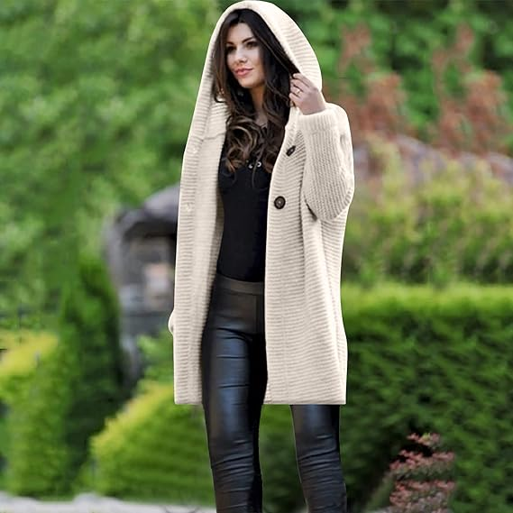 Cardigan Tricot à Capuche Femme - Image 5