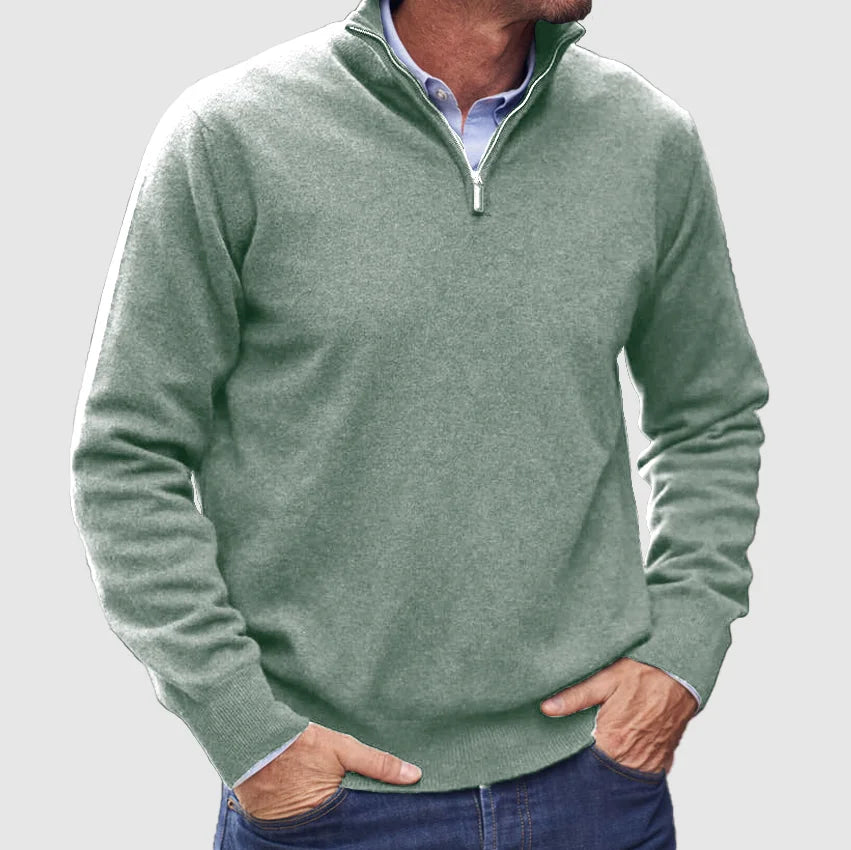 Pull à Manches Longues Homme avec Fermeture Éclair 1/4 - Image 4