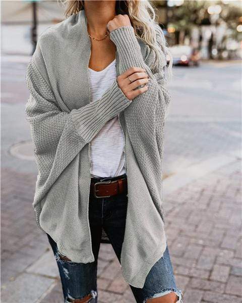 Gilet Femme Oversize Ouvert sur le Devant - Image 4