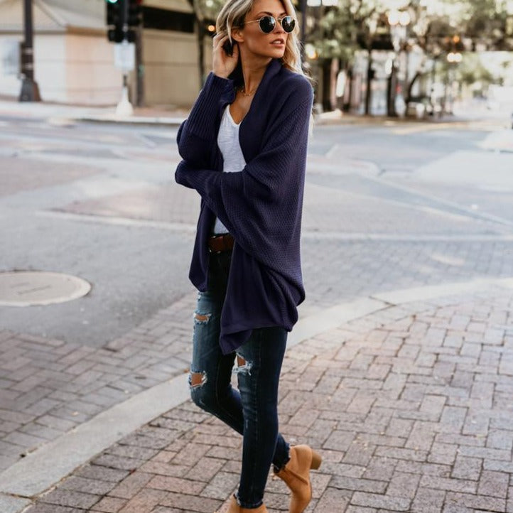 Gilet Femme Oversize Ouvert sur le Devant - Image 2