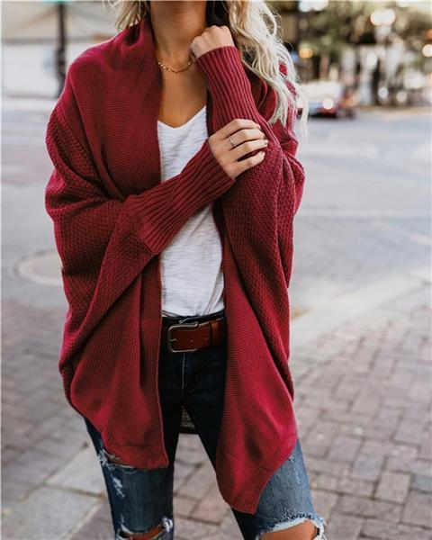 Gilet Femme Oversize Ouvert sur le Devant - Image 3
