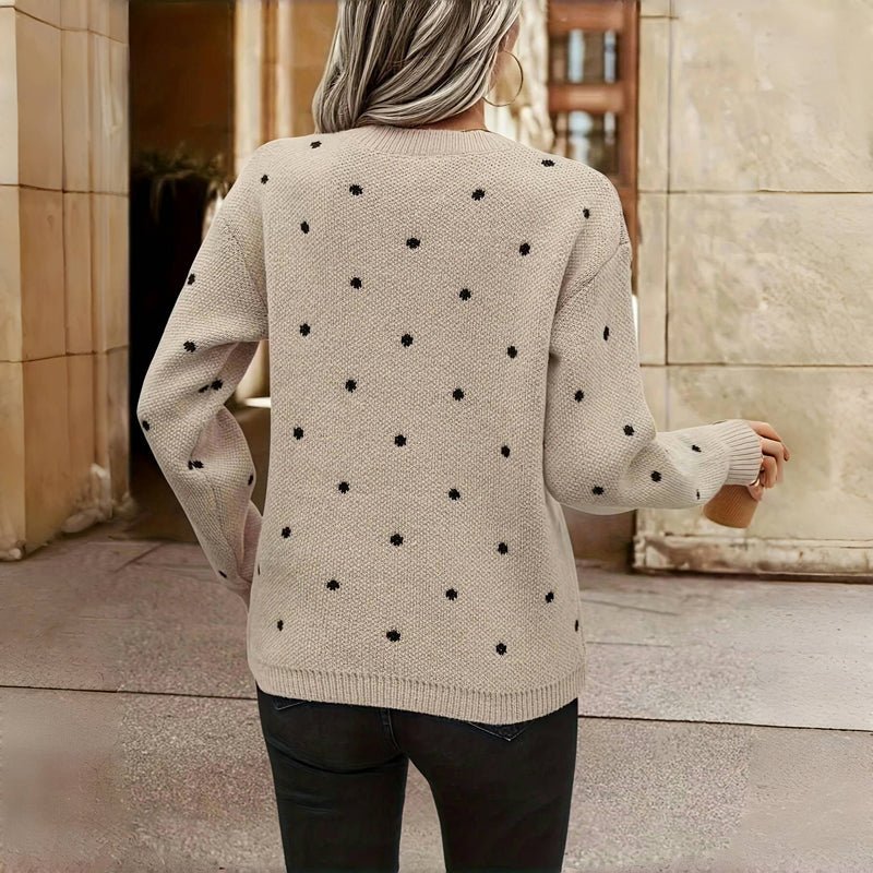 Pull à Manches Longues à Pois pour Femme - Image 5