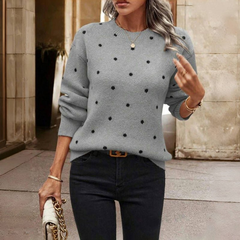 Pull à Manches Longues à Pois pour Femme - Image 7
