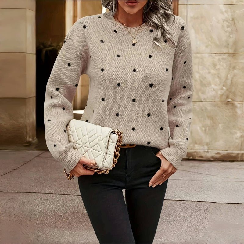 Pull à Manches Longues à Pois pour Femme - Image 3