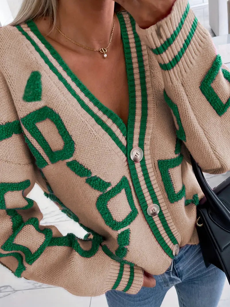 Pull Femme Boutonné Col en V - Image 4