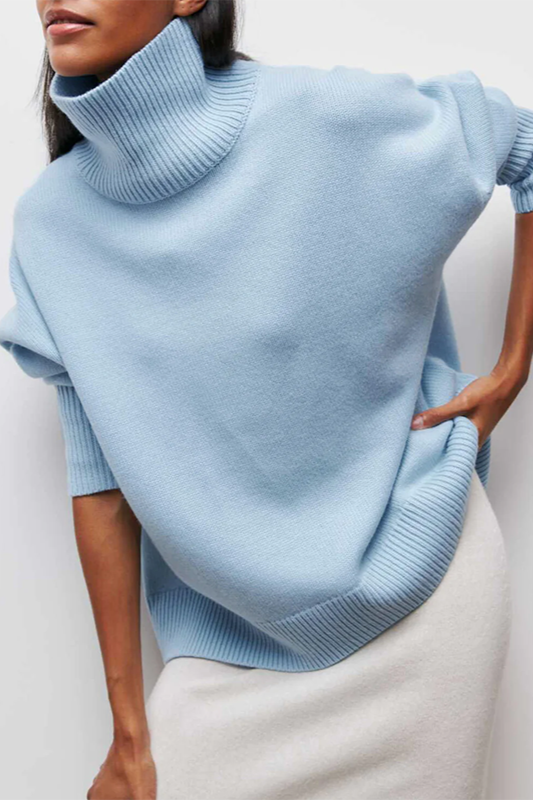 Pull ample à col roulé pour femme - Image 1