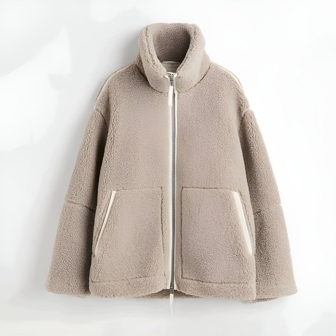 Veste Sherpa Zippée Oversize Femme - Image 4