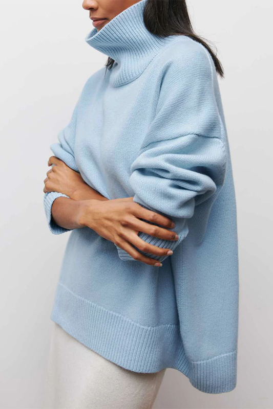 Pull ample à col roulé pour femme - Image 2