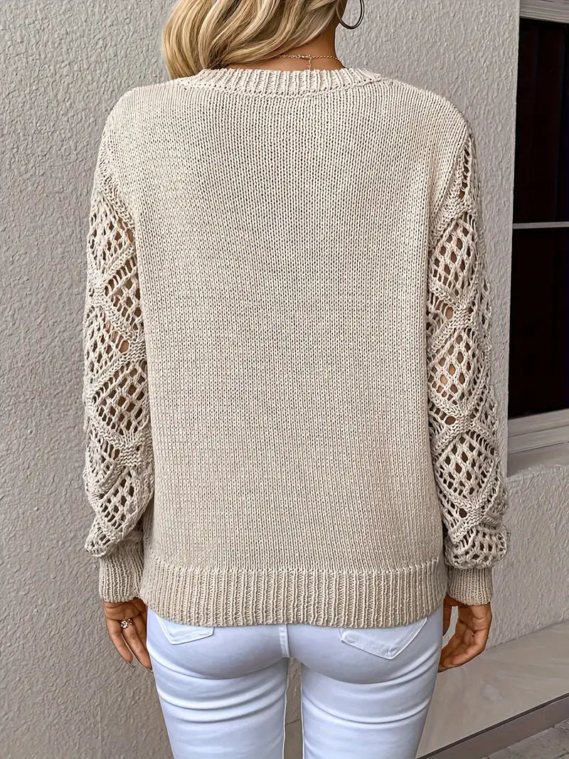 Pull Femme Col V Manches Longues - Image 3