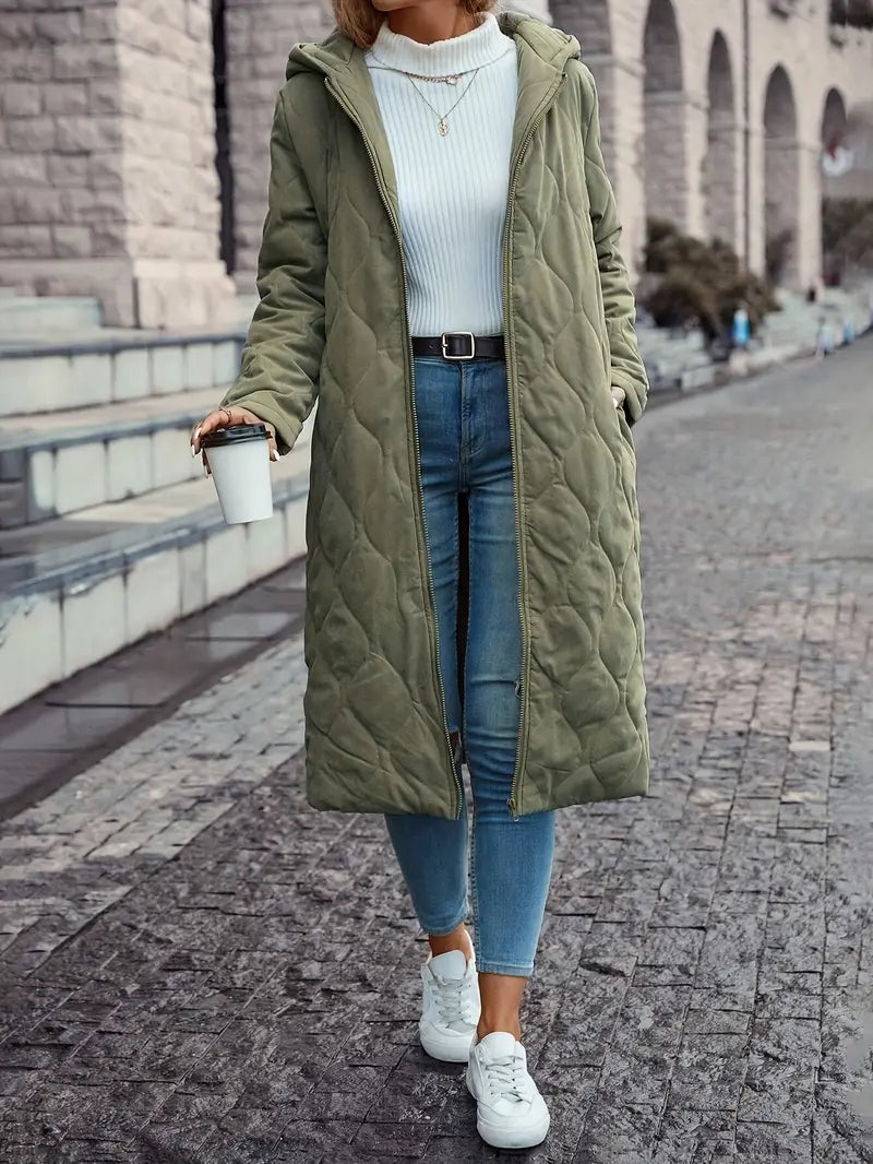 Manteau matelassé à capuche pour femme - Image 2