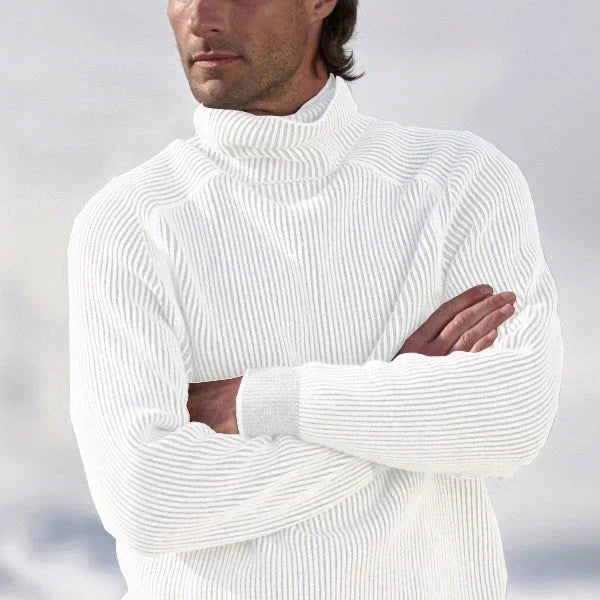 Pull à col roulé côtelé pour homme - Image 3