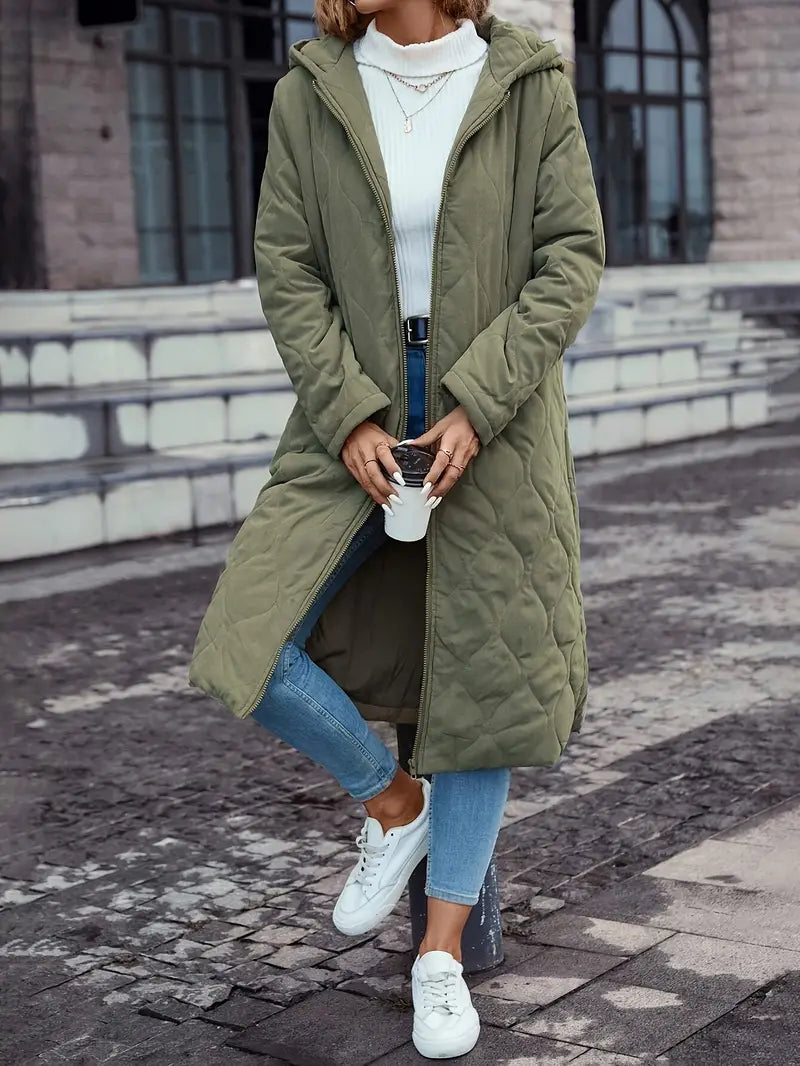 Manteau matelassé à capuche pour femme - Image 3
