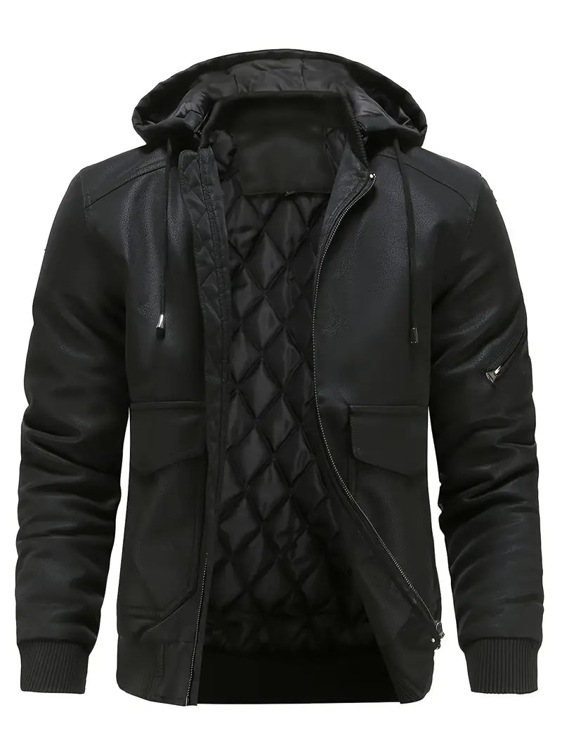 Blouson aviateur à capuche pour homme - Image 3