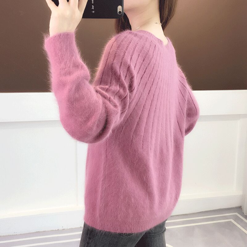 Pull en maille côtelée coupe décontractée pour femme - Image 3