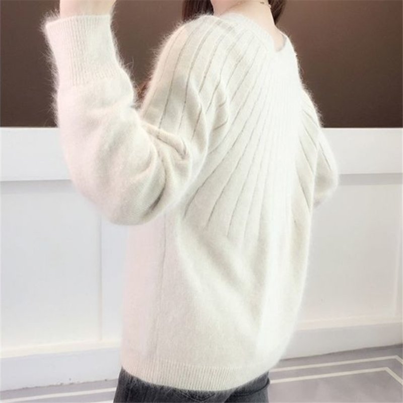 Pull en maille côtelée coupe décontractée pour femme - Image 2