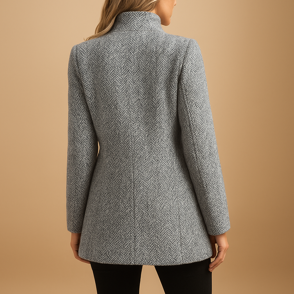 Manteau Femme Coupe Trapèze Chevrons - Image 2