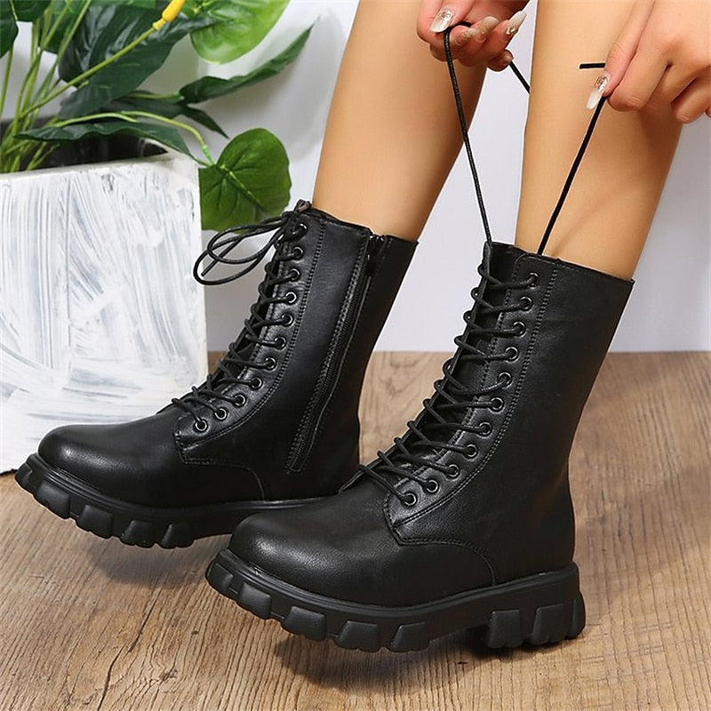 Bottes de Combat à Lacets pour Femmes - Image 1