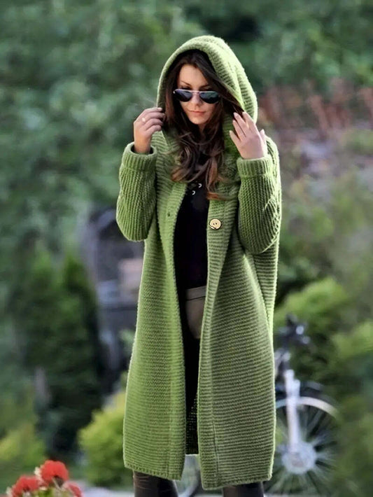 Cardigan Tricot à Capuche Femme - Image 1