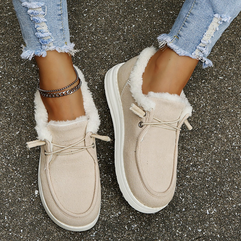 Mocassins Femme Doublés en Fausse Fourrure - Image 2