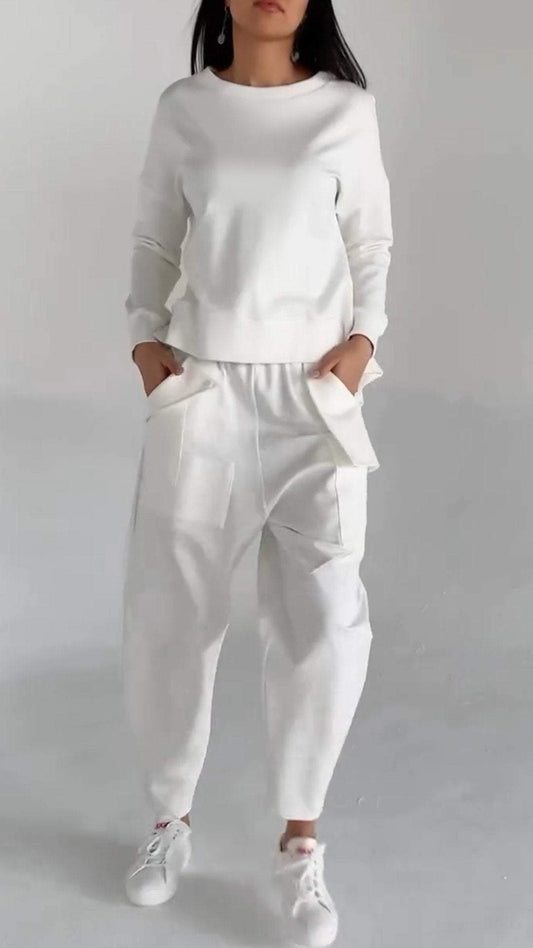 Pantalon Femme Entrejambe Bas Jambe Large - Image 1