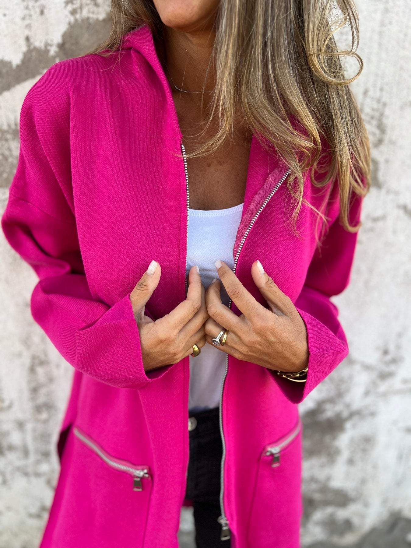 Manteau Long à Capuche pour Femme - Image 12