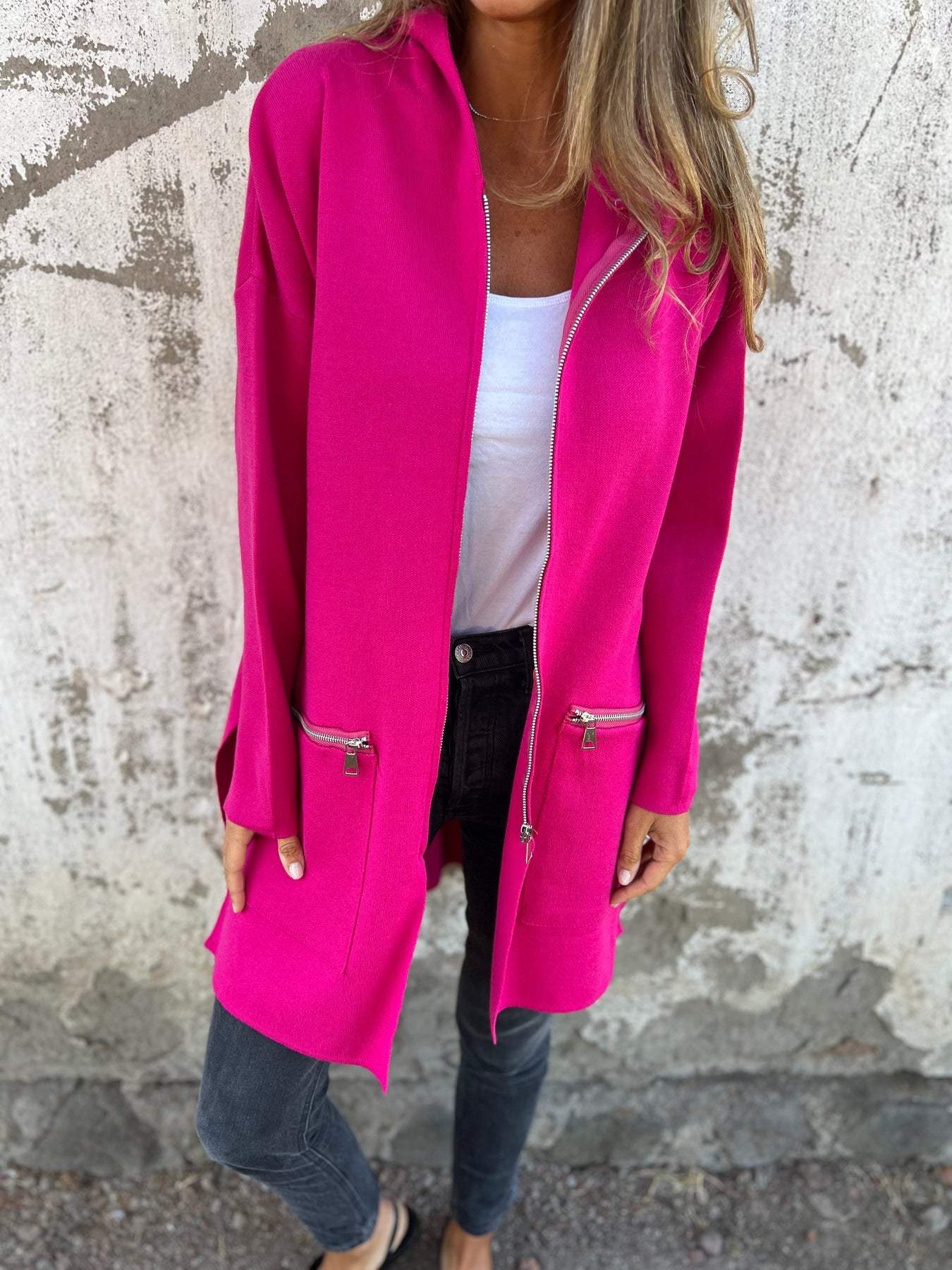 Manteau Long à Capuche pour Femme - Image 13