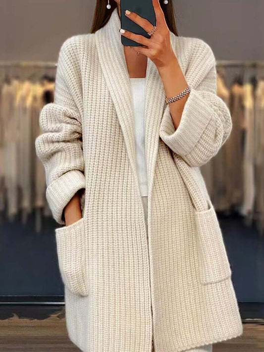 Manteau Cardigan Tricot Femme - Image 1