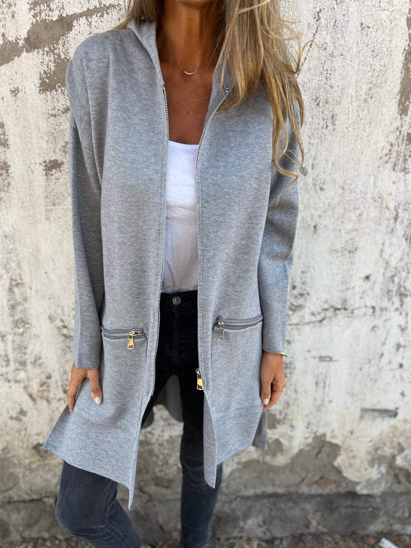 Manteau Long à Capuche pour Femme - Image 6