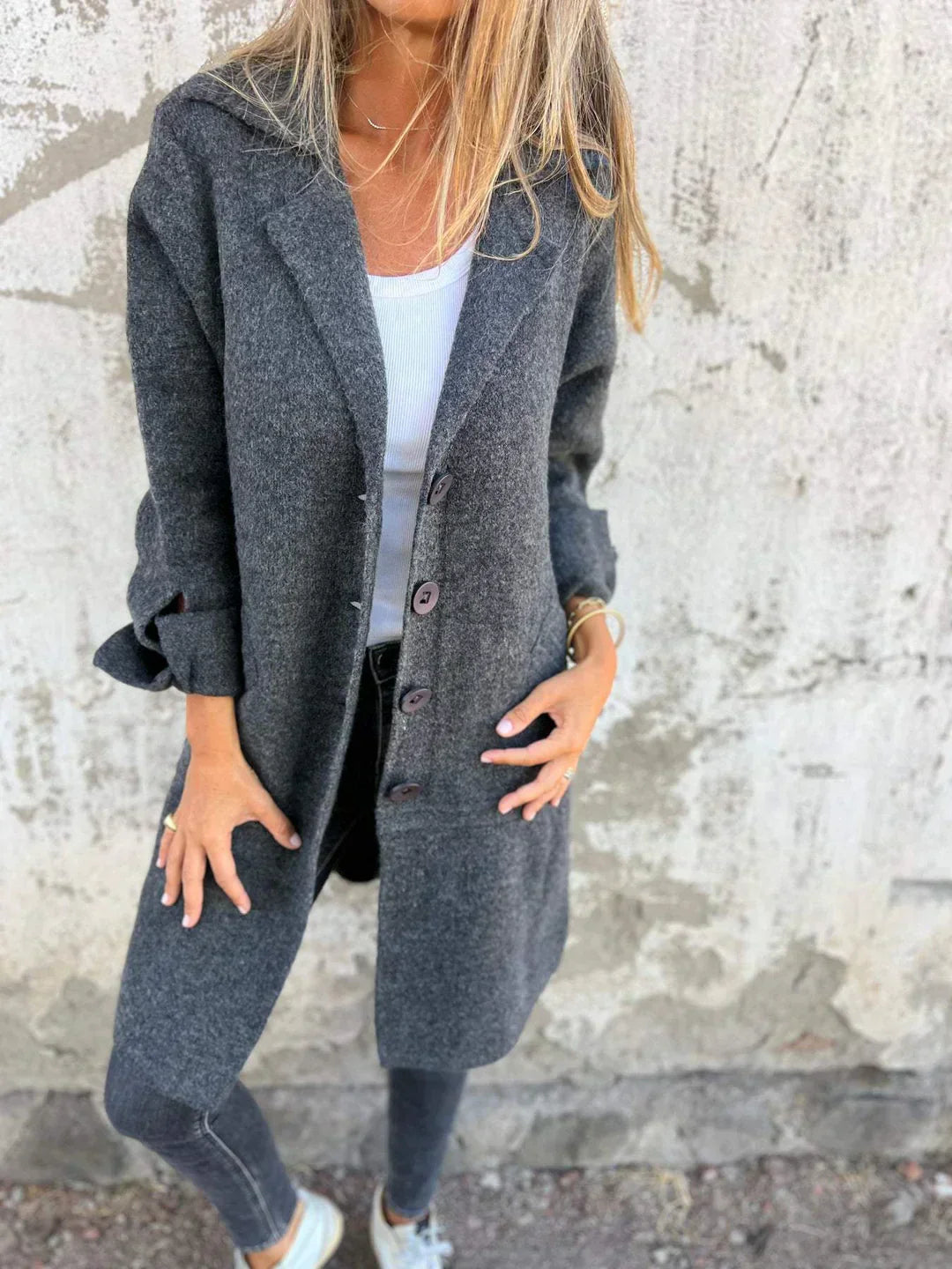 Manteau Boutonné Femme - Image 5