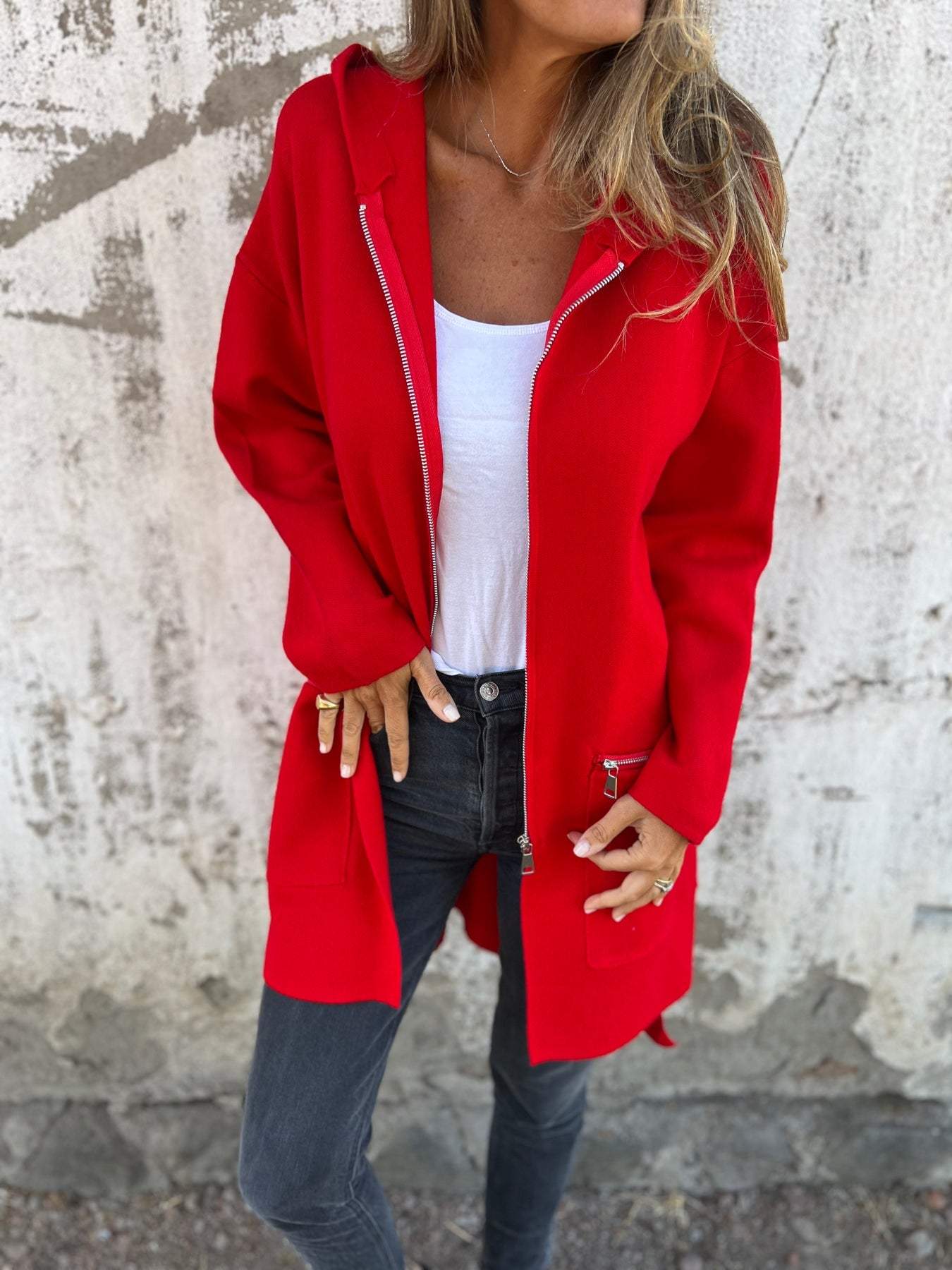 Manteau Long à Capuche pour Femme - Image 4