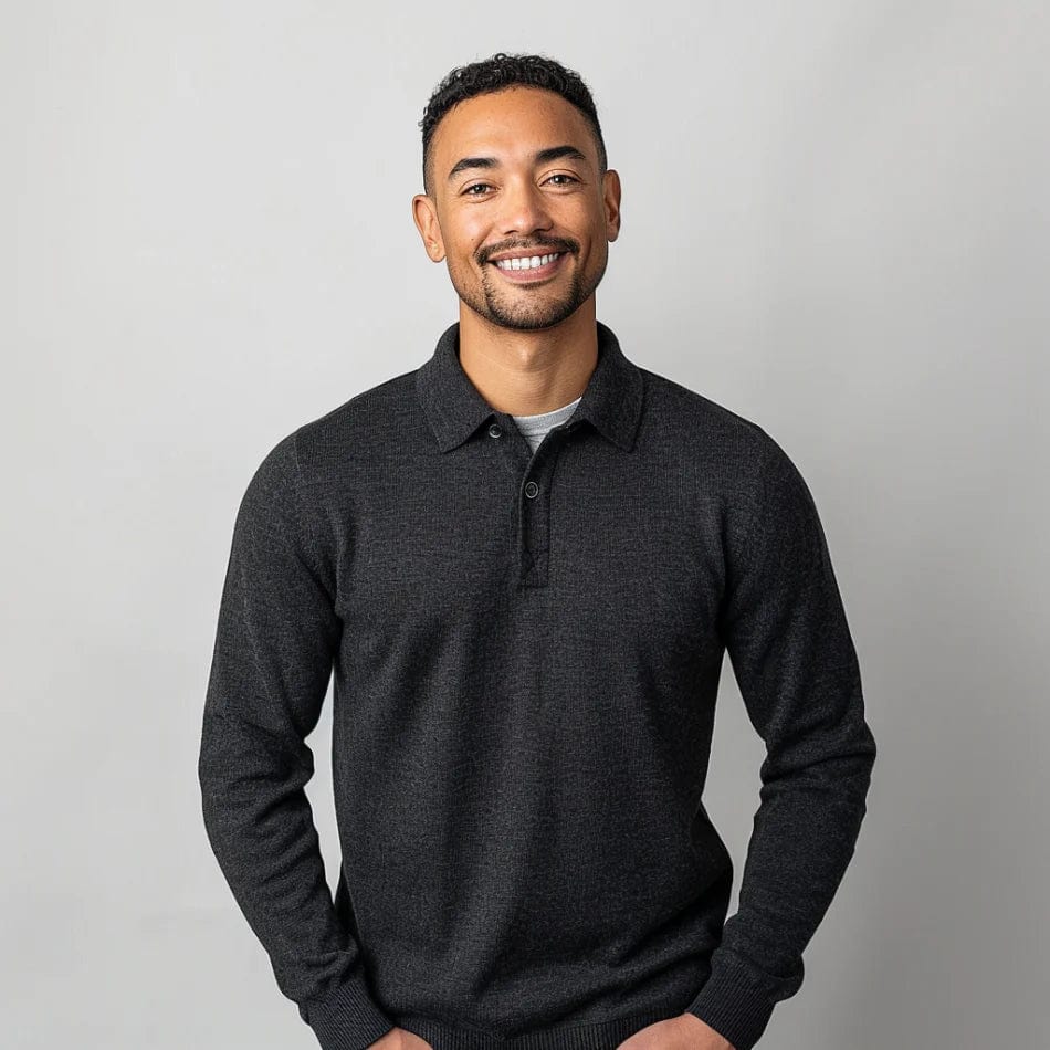 Pull Polo à Manches Longues pour Homme - Image 4