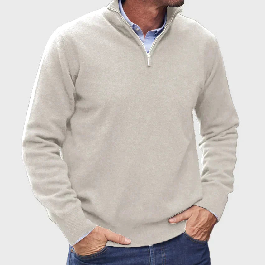 Pull à Manches Longues Homme avec Fermeture Éclair 1/4 - Image 3