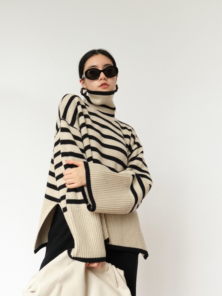 Pull ample rayé pour femme - Image 6