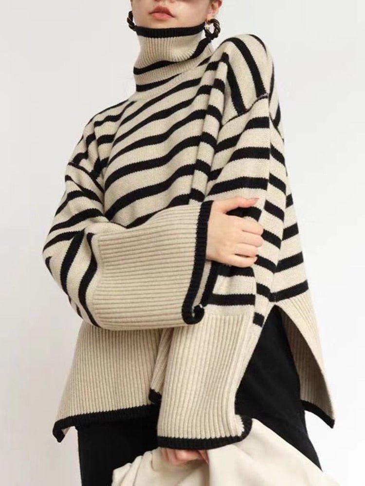 Pull ample rayé pour femme - Image 4