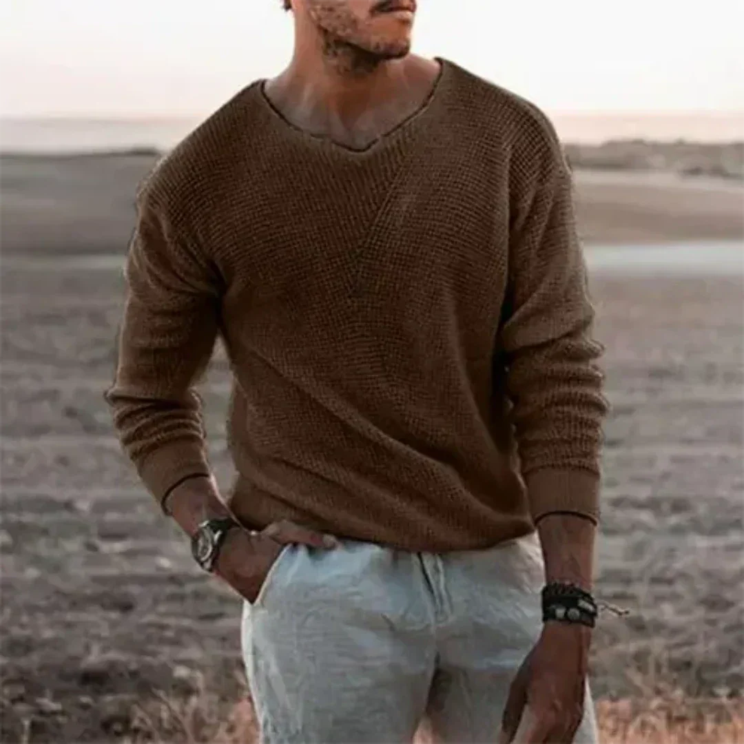 Pull V-Neck à Manches Longues pour Homme - Image 4