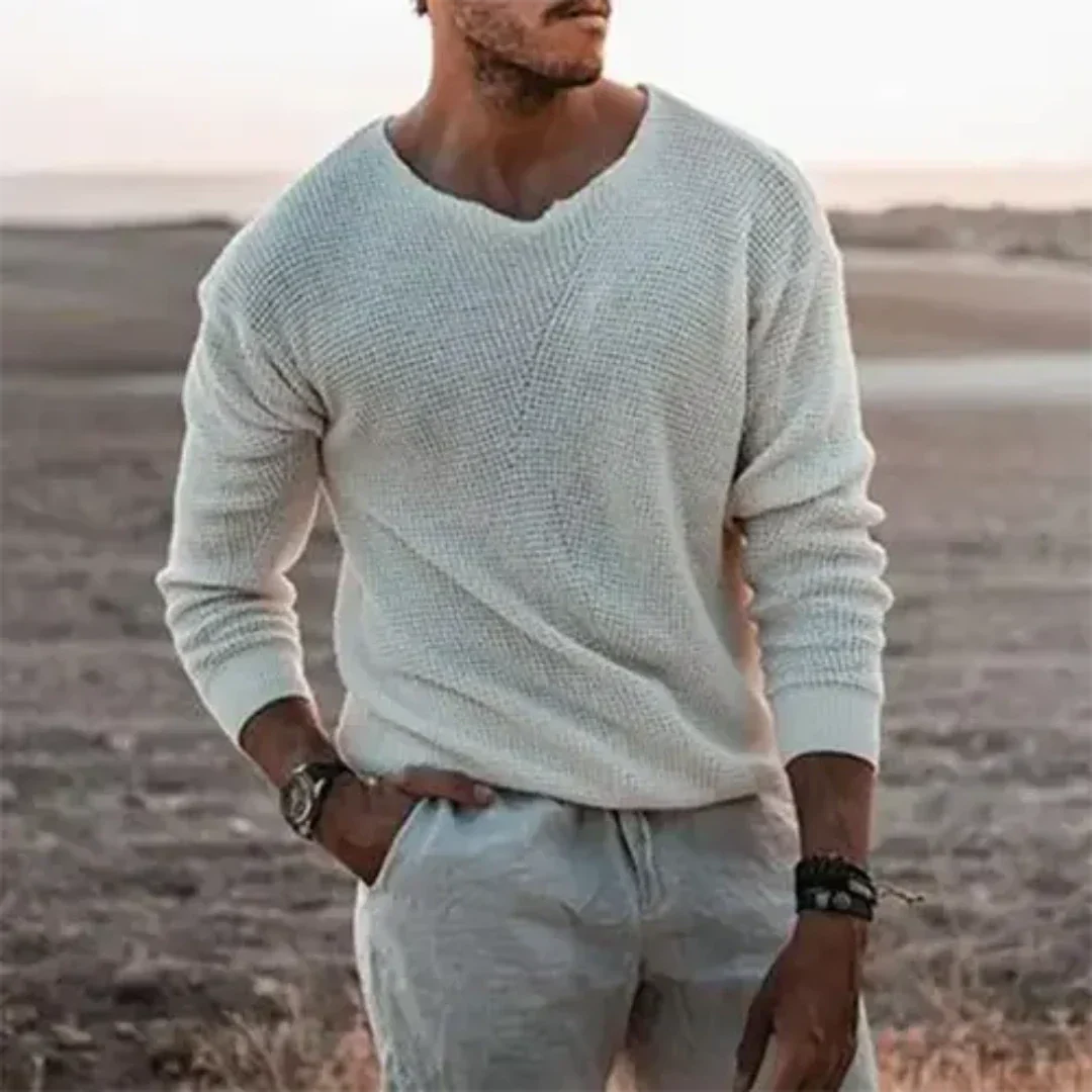 Pull V-Neck à Manches Longues pour Homme - Image 5