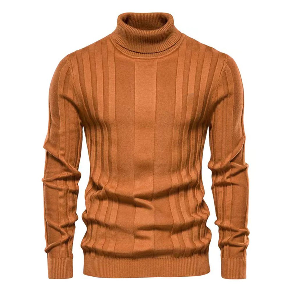 Pull Homme Col Roulé Côtelé - Image 4