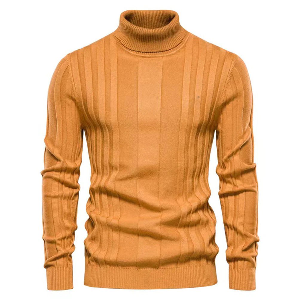 Pull Homme Col Roulé Côtelé - Image 3