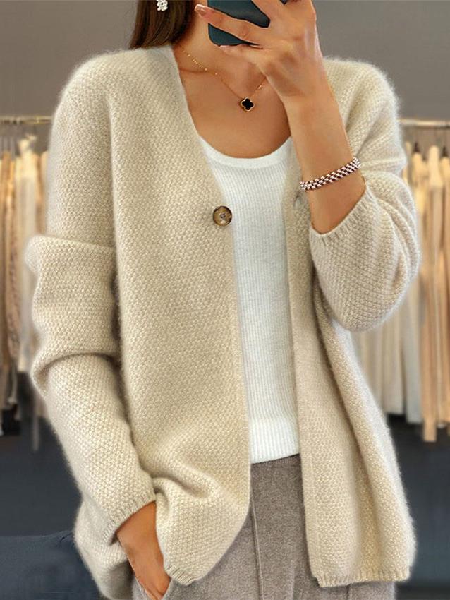 Cardigan Femme Maille Texturée Col V - Image 2