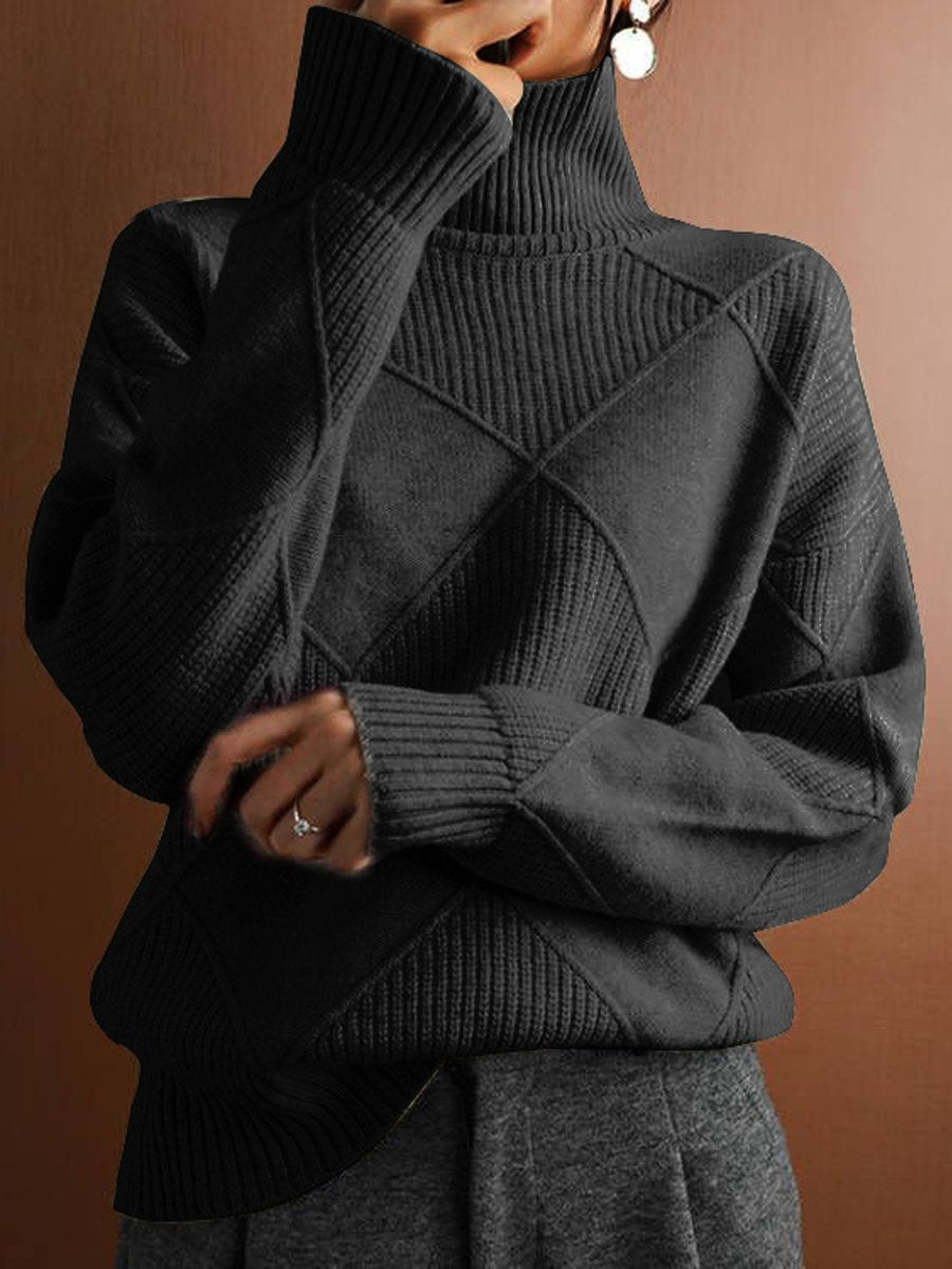 Pull ajusté à col roulé pour femme - Image 6
