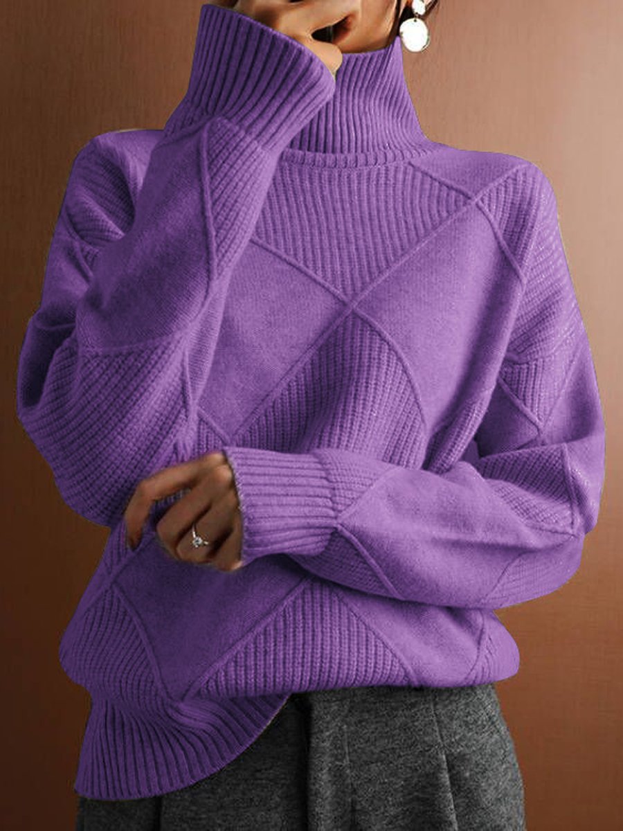 Pull ajusté à col roulé pour femme - Image 2